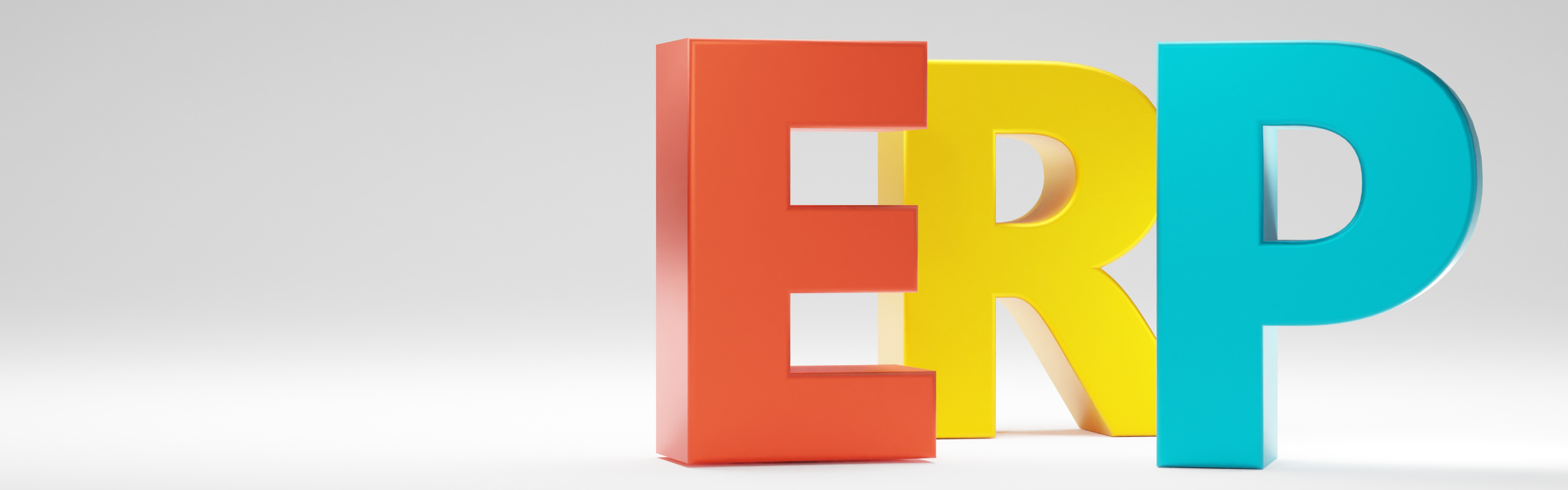 3d rendering ERP. Enterprise resource planning business and mode