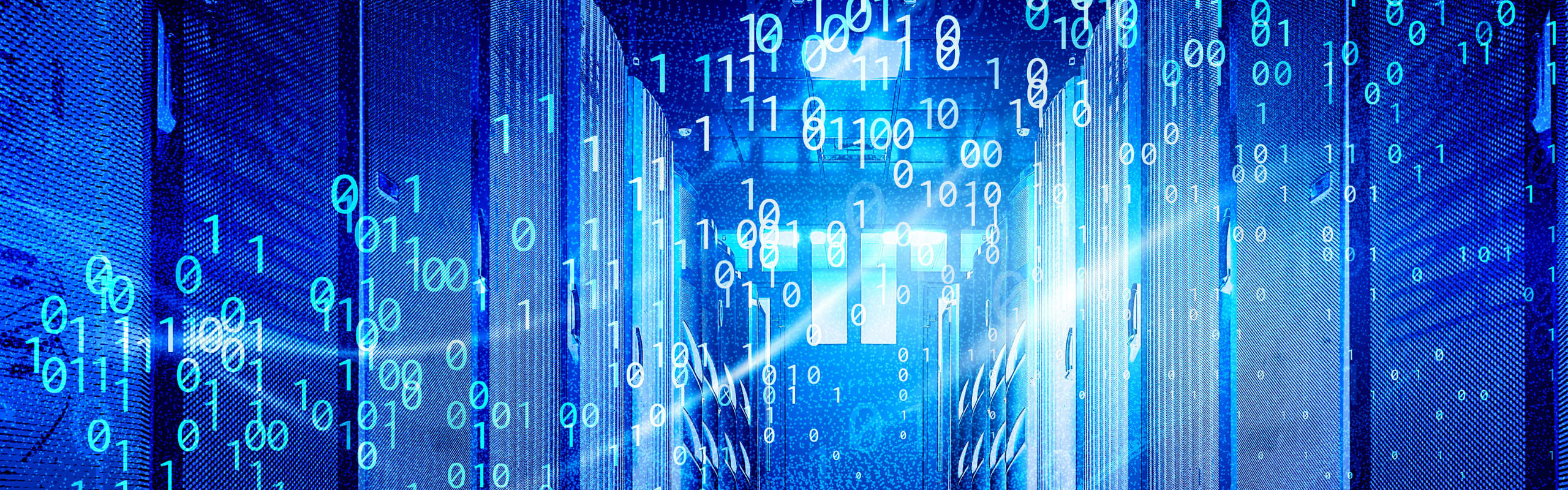 visualization of big data digital data streams in the data center. The concept of big data information technology.