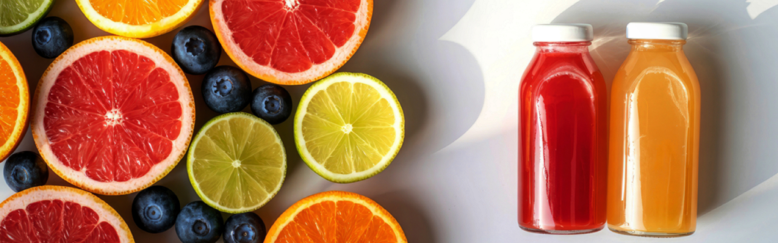 Soki owocowe z owocami