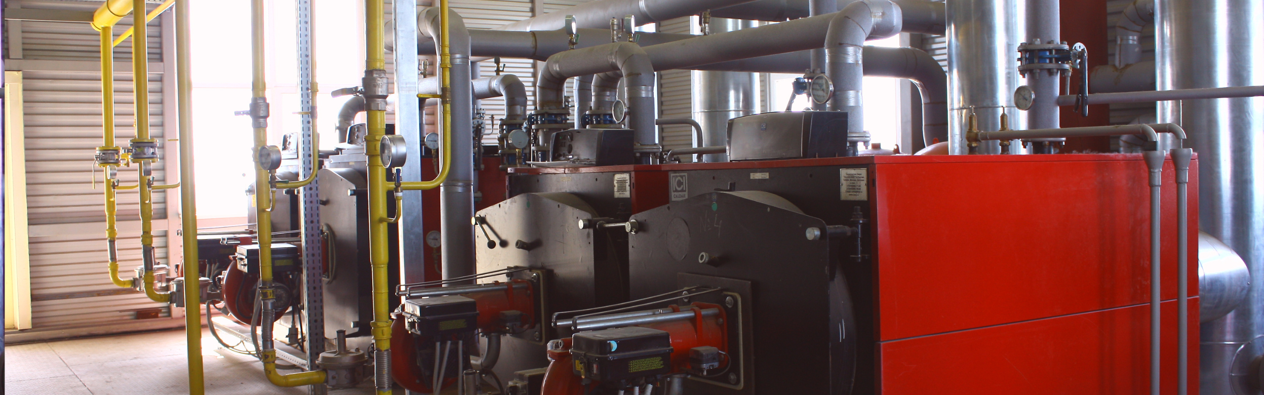 Industrial Boiler System with Pipes