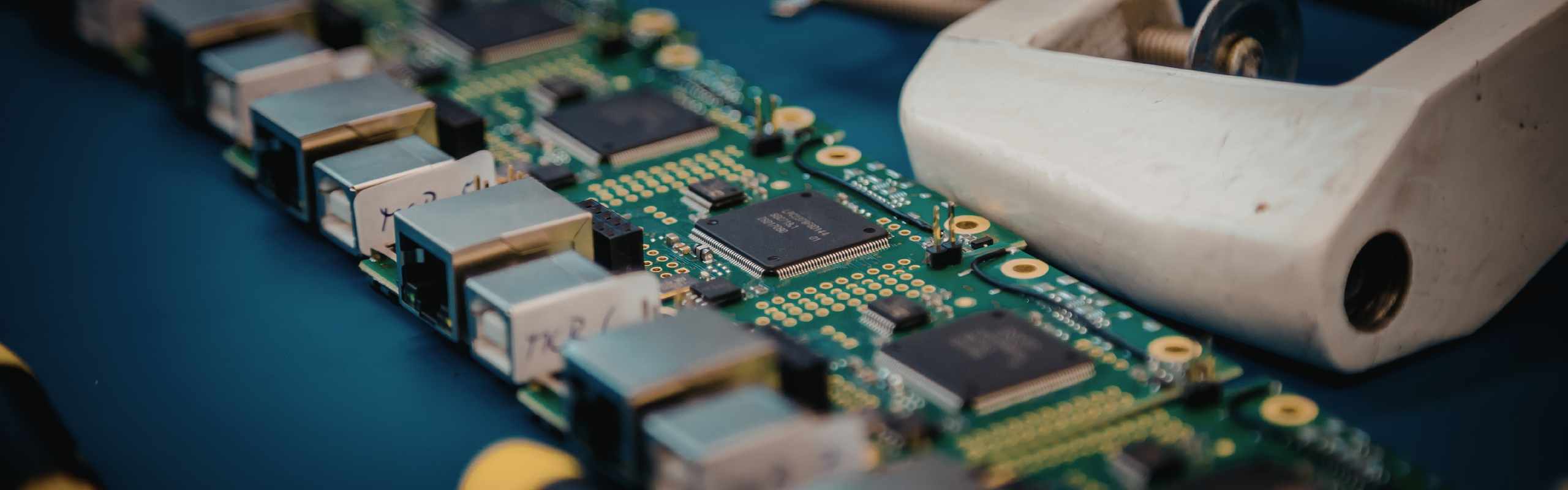Circuit board with electronic components