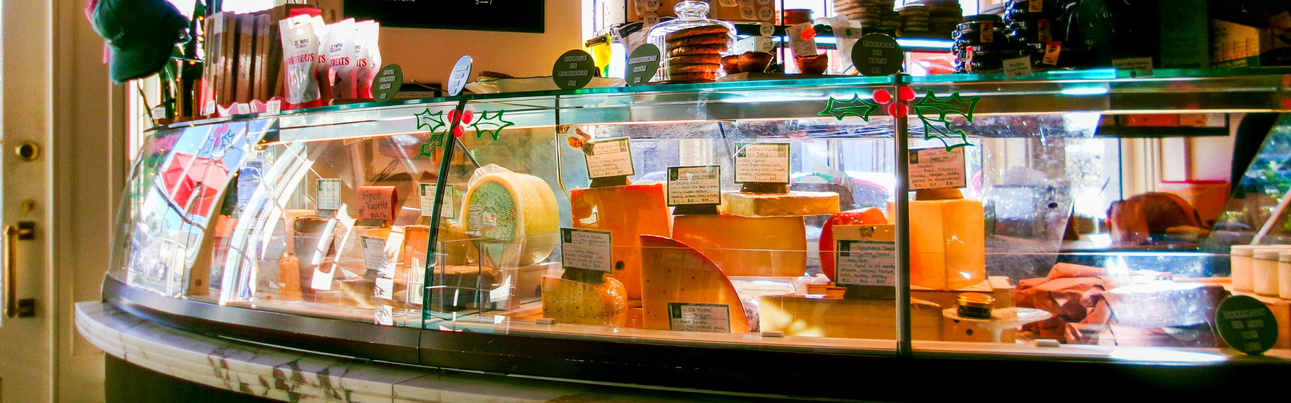 Cheese Display at Gourmet Shop in Houston