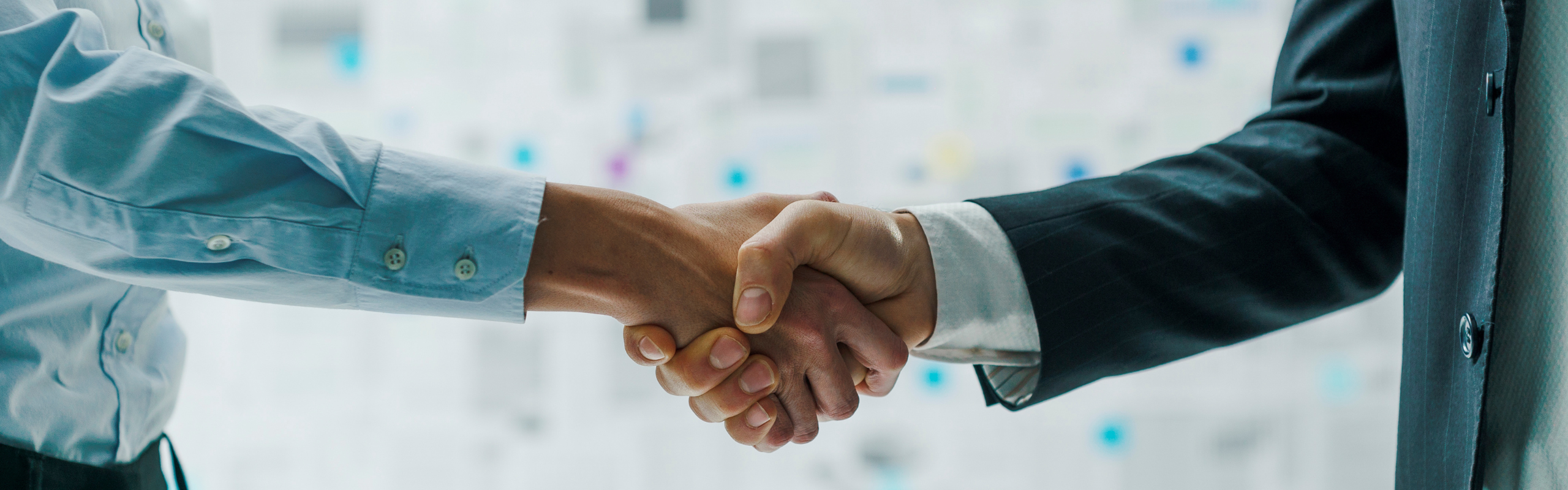 Business partners shaking hands