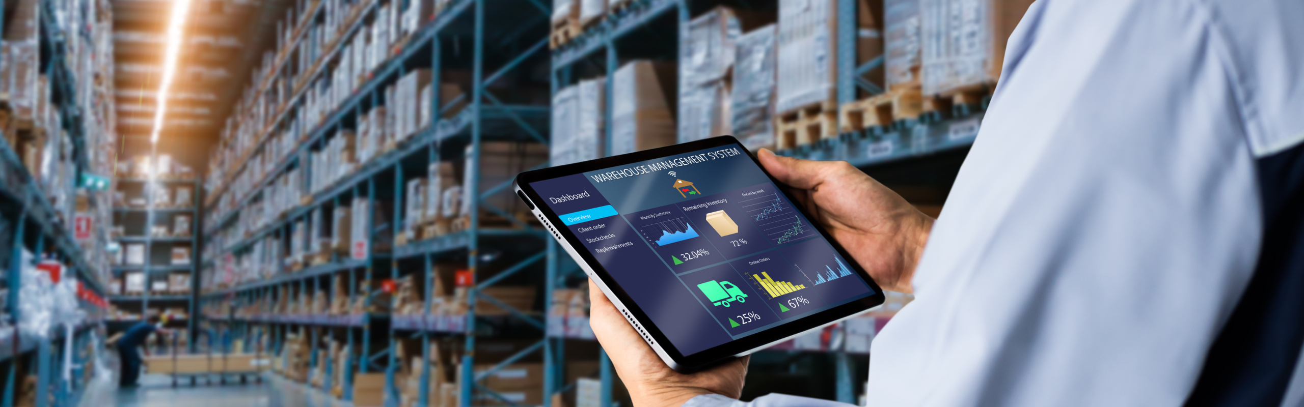 Smart Warehouse,Inventory management system concept.