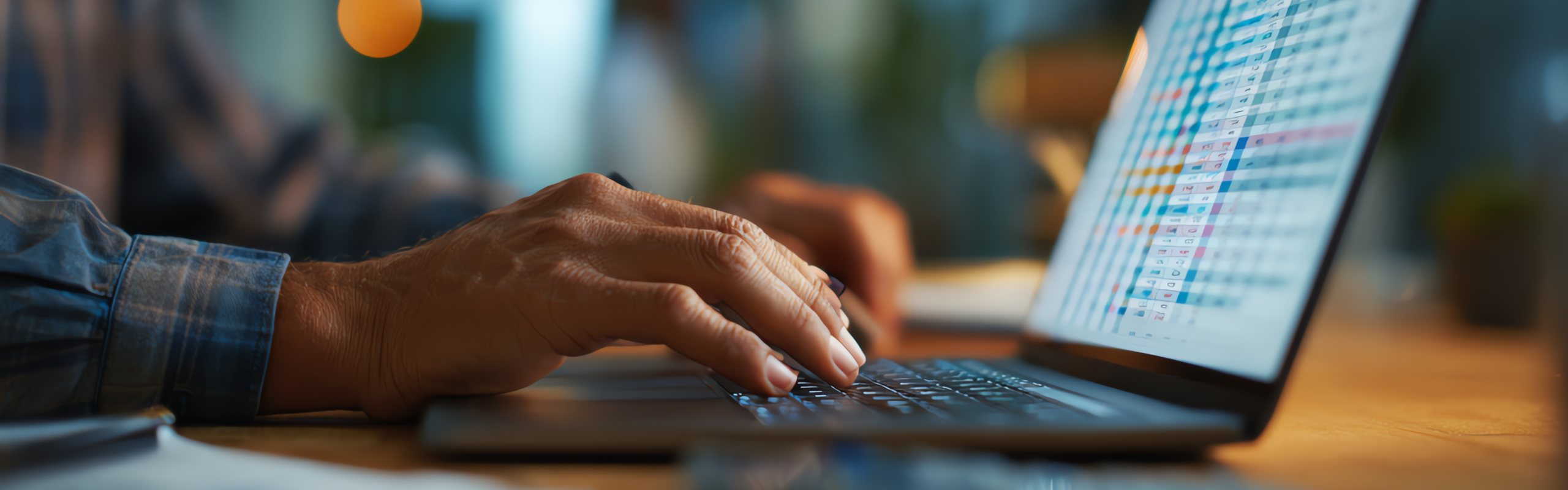 Bookkeeper inputting financial data into accounting software