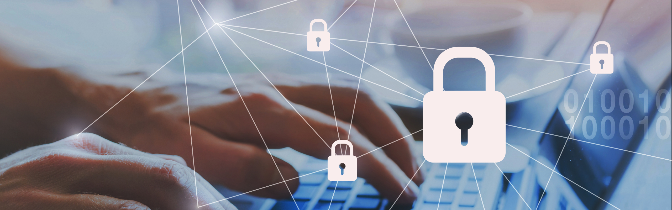 Internet security and data protection concept, blockchain.