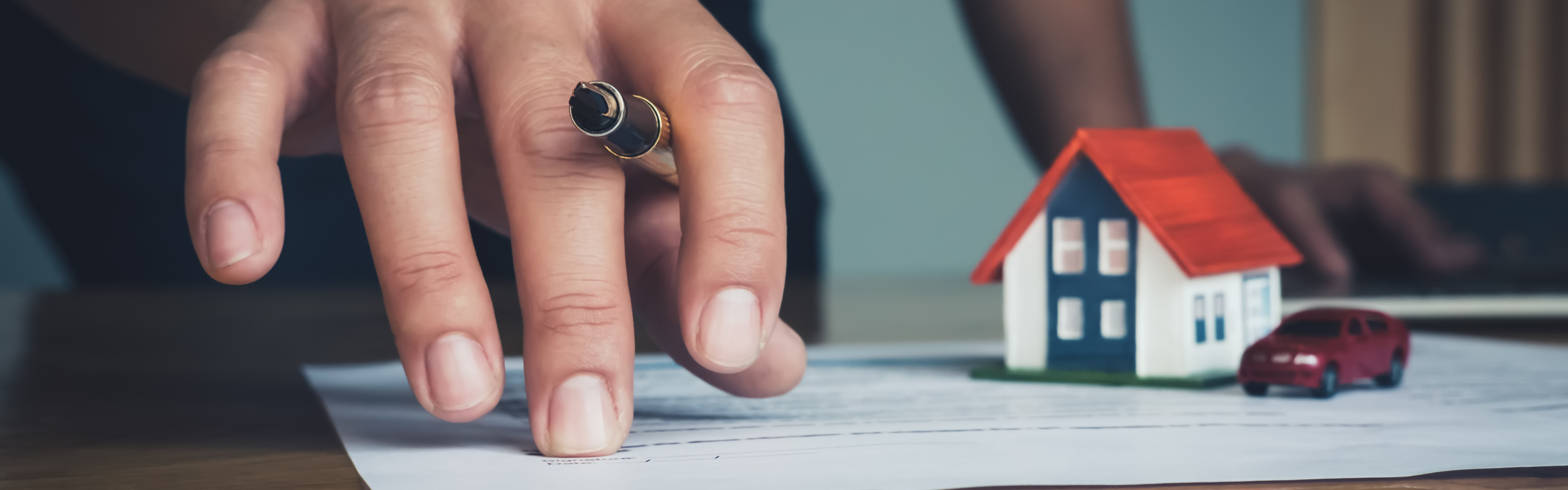 Real Estate Agent Holding House to His Client
