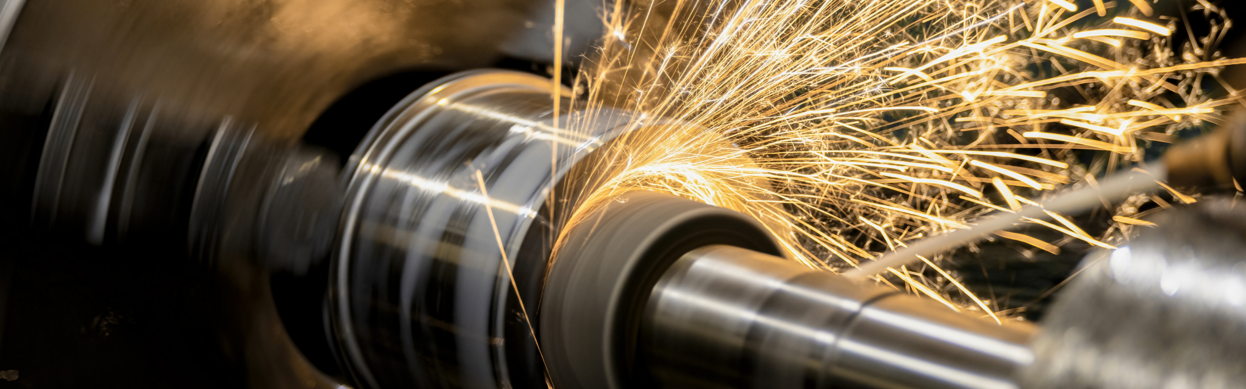 Sparks from Grinding Machine