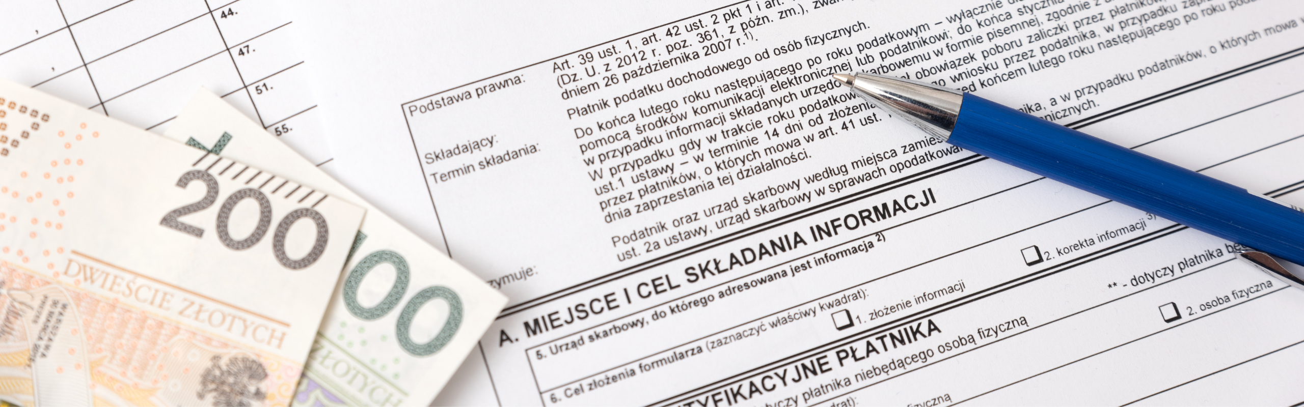 Polish Tax Form. Finance, Tax Income Concept
