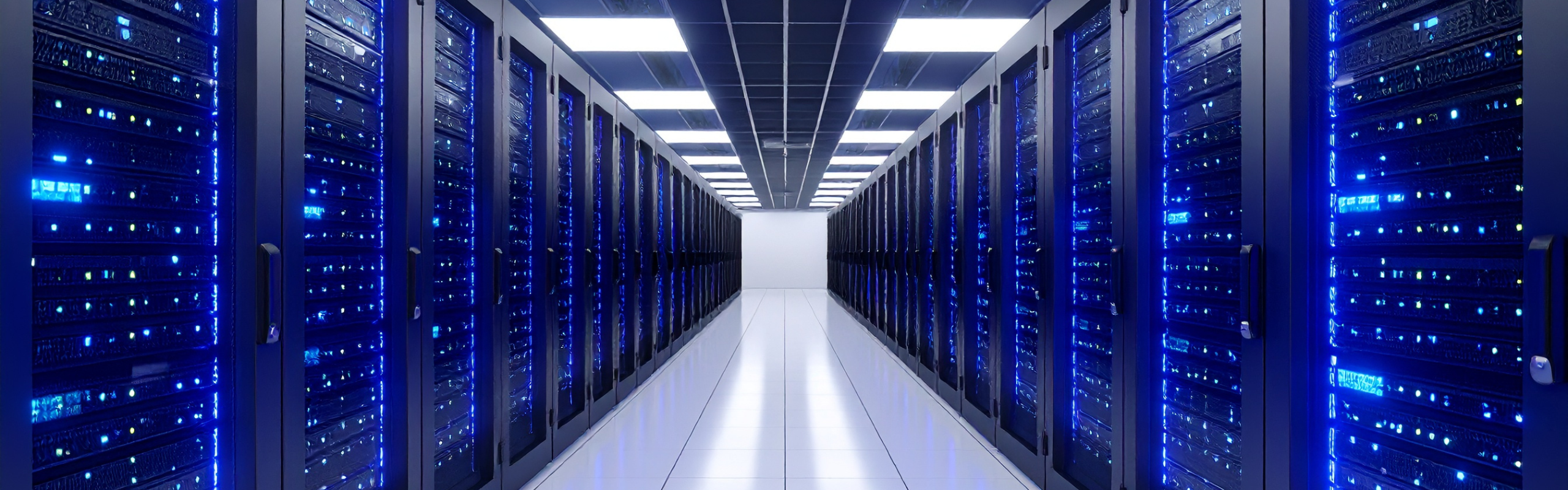 Server Room Data Center Infrastructure Concept.