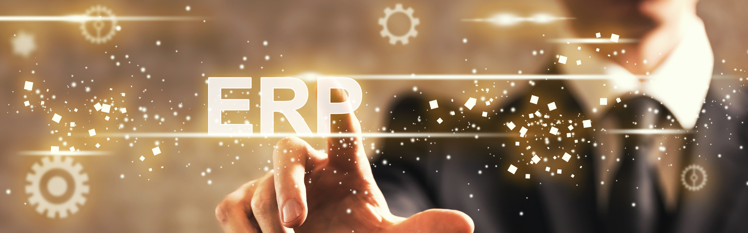 ERP Text with Businessperson