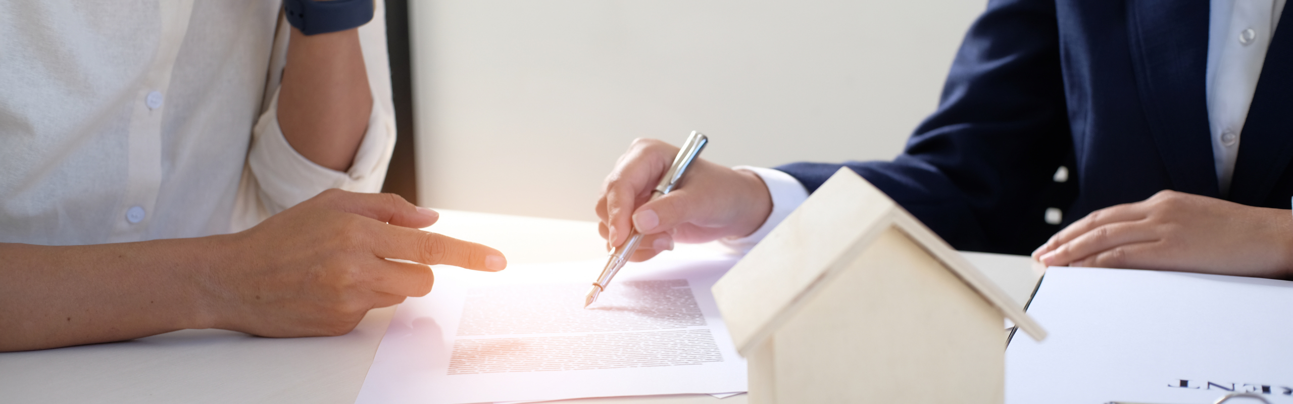 Sales manager giving advice application form document, consideri
