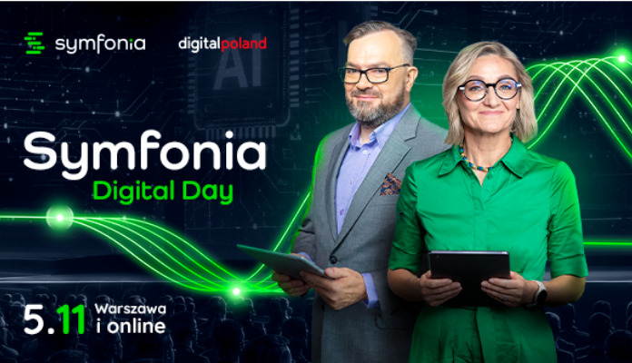 Obrazek wyróżniający wydarzenia 'Symfonia Digital Day 2026: Algorytm polskiej gospodarki. Jak biznes i państwo mogą wykorzystać AI, dane i usługi cyfrowe, by wspólnie tworzyć nowe reguły wzrostu'